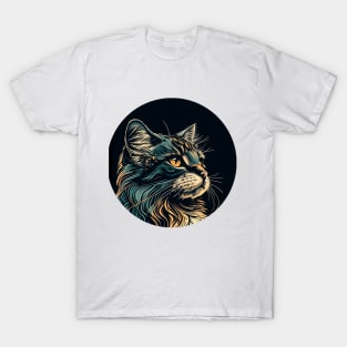 Purrfect Cat Face Cute Funny Lover T-Shirt